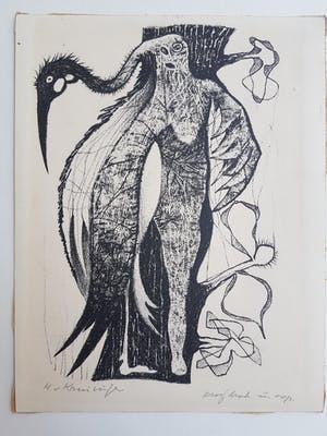 Harry van Kruiningen - Lot van 3 handgesigneerde litho's en 1 handgesigneerde ets kopen? Bied vanaf 75!