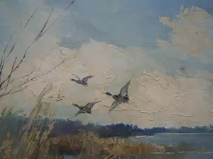 Jan Bevort - Plaslandschap met eenden. kopen? Bied vanaf 150!