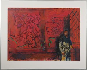 Buy Peter Blokhuis - Gouache, 42nd Street - Ingelijst (Groot)? Bid from 100!