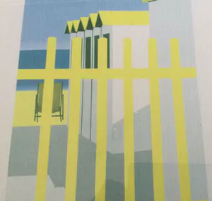 Vittorio Stoppa - strand Knokke | offsetlitho - ingelijst kopen? Bied vanaf 19!