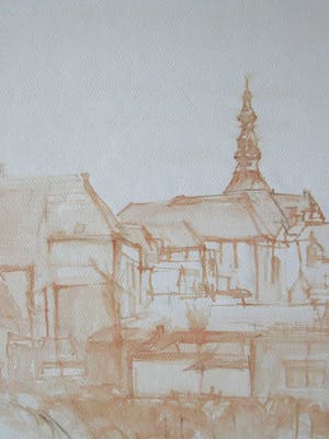 Jan Lofvers - Zicht op de kerktoren kopen? Bied vanaf 25!