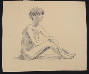 Jan Sluijters (jr.) - Tekening, Meerdere naakten (Aan beide kanten tekeningen) kopen? Bied vanaf 40!