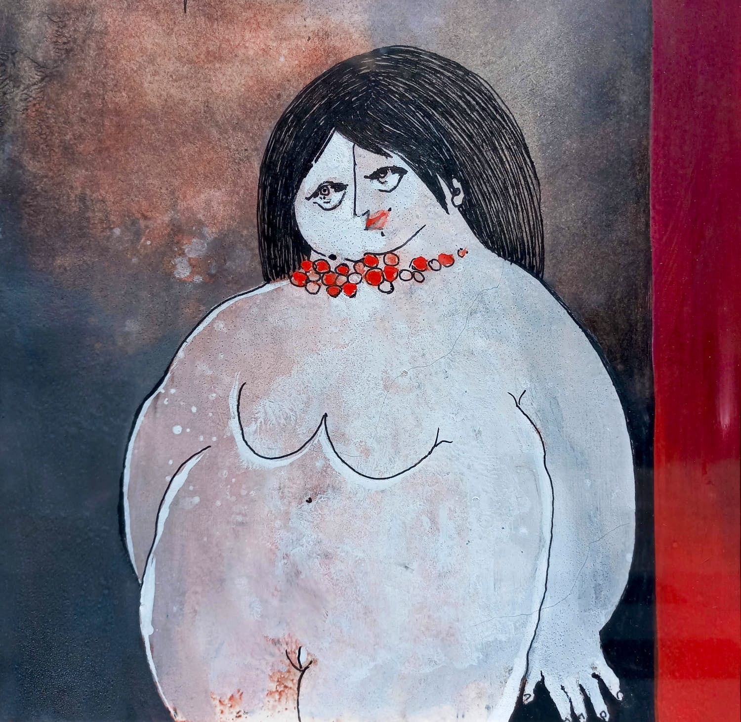 Ans Wortel - ’t is je áán te zien…, gouache (ingelijst) kopen? Bied vanaf 195!