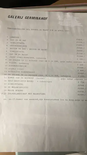 Wil Rovers - Zolderlandschap met maanopgang kopen? Bied vanaf 50!