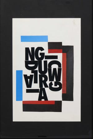 Siep van den Berg - Collage met letters - Ingelijst kopen? Bied vanaf 60!