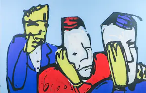Herman Brood - Zeefdruk, Horen, Zien en Zwijgen - Ingelijst (groot) kopen? Bied vanaf 600!