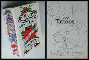 Henk Schiffmacher - Gesigneerd boek met pentekening , 1000 Tattoos - 1996 kaufen? Bieten Sie von 1!