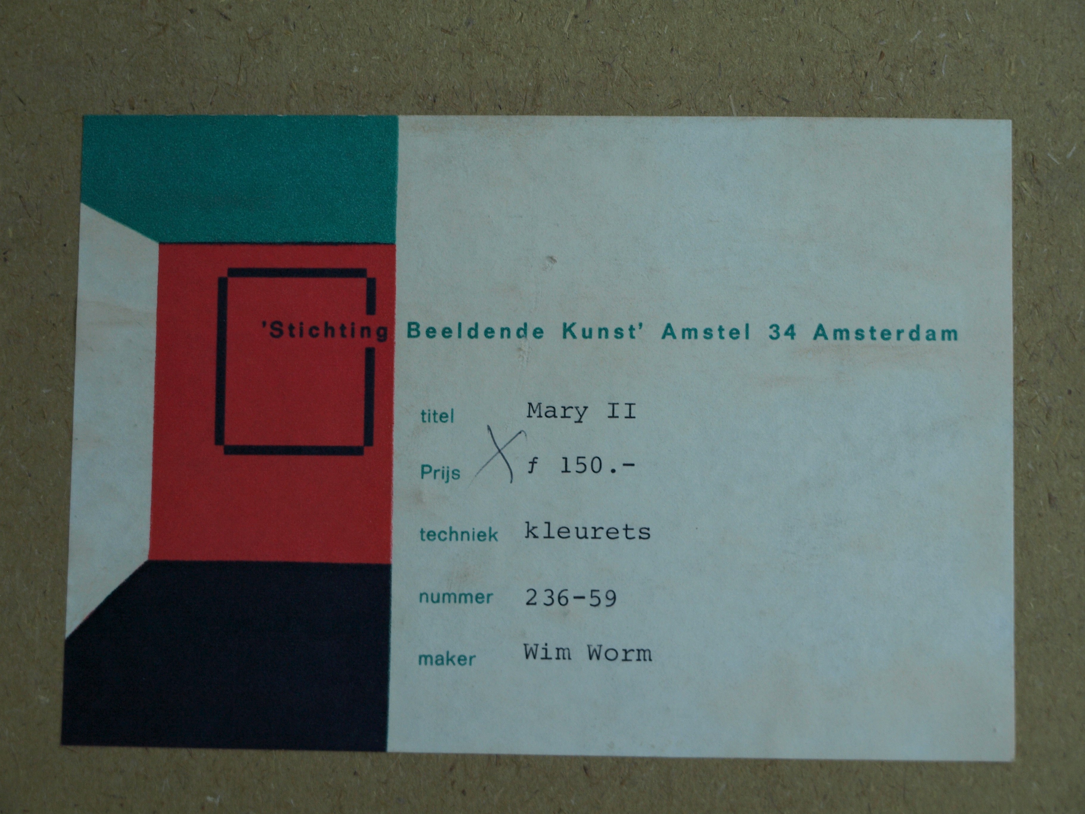 Wim Worm - Ets , Mary II, Aan tafel – gesigneerd en ingelijst – 1971  kopen? Bied vanaf 25!