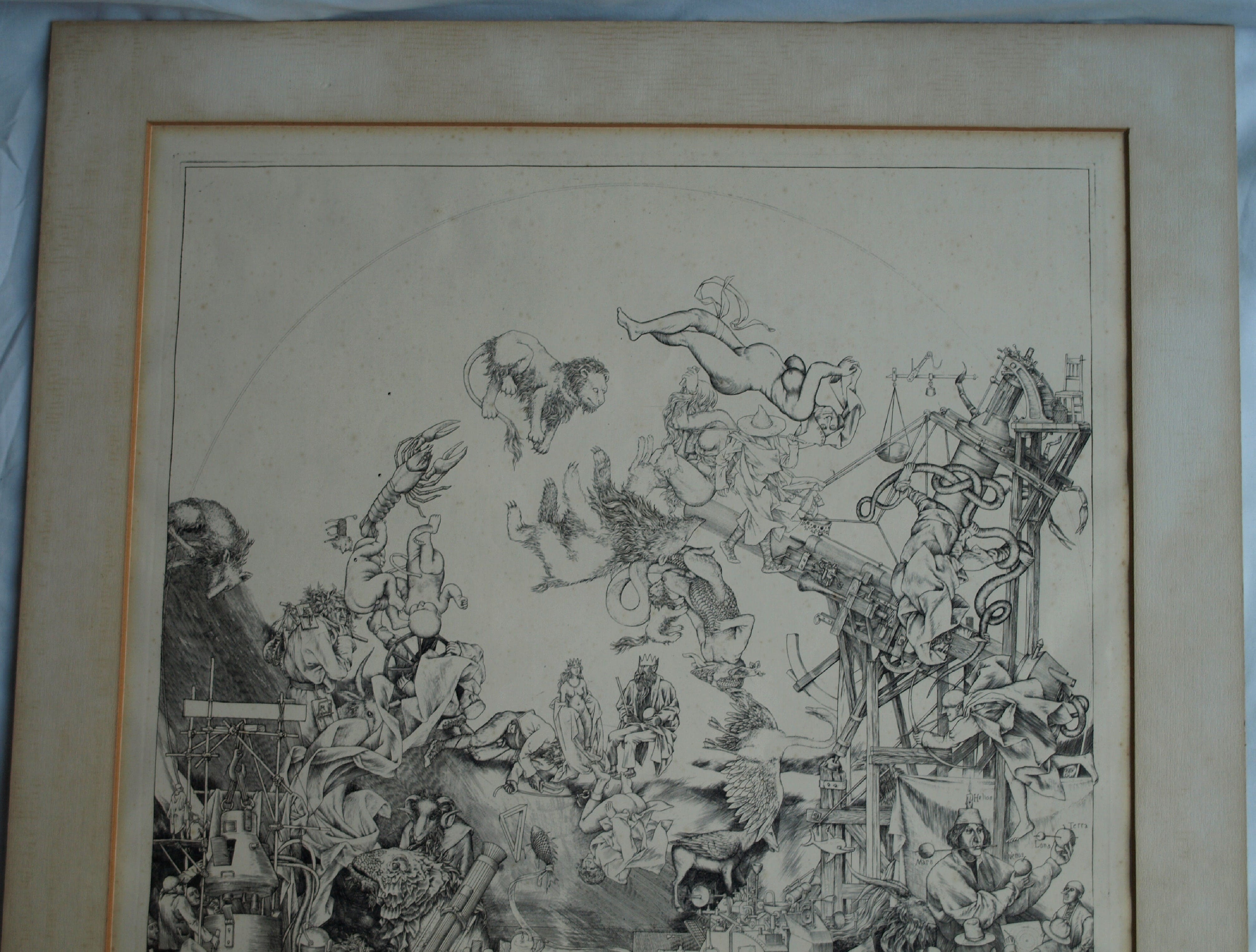 Niet of onleesbaar gesigneerd - GROTE ets, “Csillagképek” (Sterrenbeelden) – gesigneerd –ca 1975 – oplage 1 / 15 kopen? Bied vanaf 1!