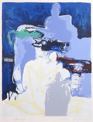 Robbert Fortgens - Zeefdruk, Night thoughts - Ingelijst kopen? Bied vanaf 40!