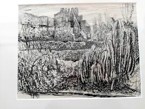 Herman Bieling - Inkttekening Ruïne Marrakech Marokko kopen? Bied vanaf 75!