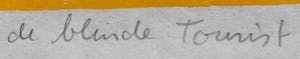 Ad Gerritsen - Houtsnede: De blinde tourist- 1994 kopen? Bied vanaf 49!