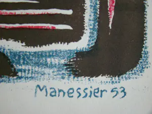Alfred Manessier - Formes et Transparance - 1953 - Originele lithografie gesigneerd kaufen? Bieten Sie von 70!