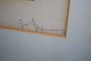 Gaston Hoffmann - lot van 2 ingelijste werken: kleurets Hoffmann & 19e eeuwse litho Honoré Daumier kopen? Bied vanaf 50!