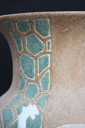 Niet of onleesbaar gesigneerd - Prachtige Grote Zeldzame Kunsternaars Zand-Vaas. kopen? Bied vanaf 1!