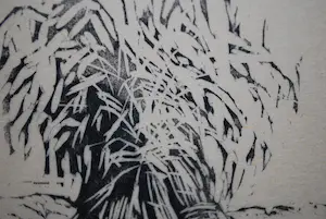 Arie Zonneveld - Korenschoven - houtsnede, handdruk - uniek - ingelijst kopen? Bied vanaf 125!