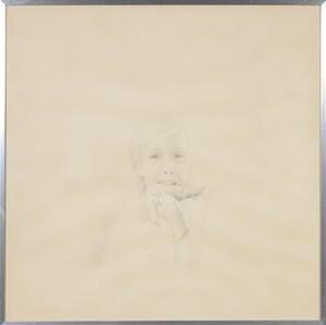 Niet of onleesbaar gesigneerd - Potloodtekening, Portret van een meisje - Ingelijst kopen? Bied vanaf 1!