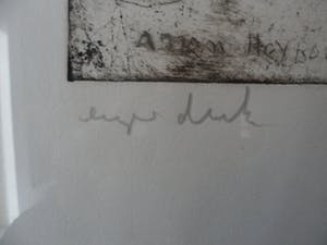 Anton Heyboer - Ets, eigen druk. Titel," Atelier Anton Heyboer". kopen? Bied vanaf 150!