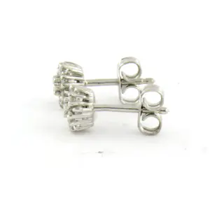 14k wit gouden oorknoppen bezet met briljant geslepen diamant tot. 0,30ct kopen? Bied vanaf 260!