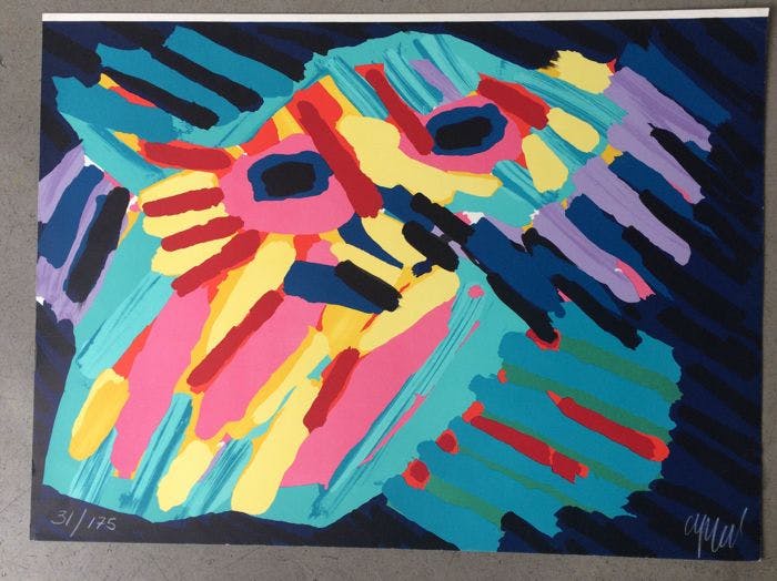 Karel Appel - Big Head Coming Down  kopen? Bied vanaf 350!