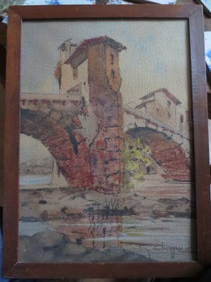 George Chappuis - Le Pont de Sospel. kopen? Bied vanaf 35!