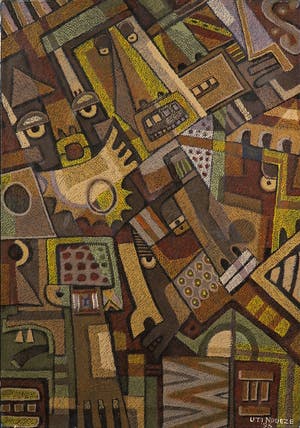 Uti Ndueze - Acryl op doek, Vigilance kopen? Bied vanaf 100!