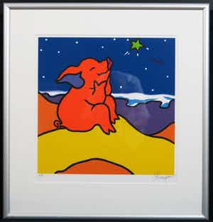 Shunyam - Kleurenzeefdruk MY FAVORITE STAR INGELIJST!! verkocht voor € 125!