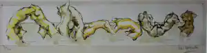 Kees Verkade - Ingelijste litho: "Omhelzing, de kus, gesprek - 1997 verkauft für € 299!
