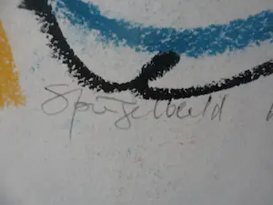 Simon Vinkenoog - Krijttekening: Spiegelbeeld - 2002 kopen? Bied vanaf 120!