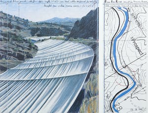 Christo - Gesigneerd exemplaar Over The River - Ingelijst kopen? Bied vanaf 1!