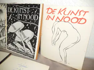 Wilhelmina van Oranje-Nassau - 2 litho's , bijlages van ; DE KUNST IN NOOD 6 delen kopen? Bied vanaf 50!