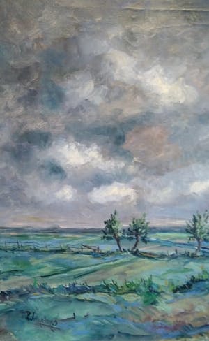 Pie Wilhelmus - (1926-2003) - Landschap kopen? Bied vanaf 50!