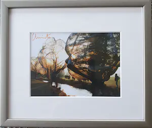 Christo - Artcard "Wrapped Trees" - Ingelijst 22 x 26 cm - Gesigneerd kaufen? Bieten Sie von 75!