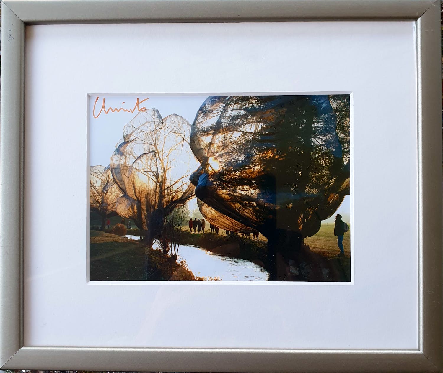 Christo - Artcard "Wrapped Trees" - Ingelijst 22 x 26 cm - Gesigneerd kopen? Bied vanaf 75!