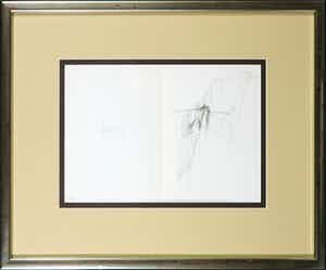 Joseph Beuys - Zeldzame granolitho, Zonder titel - Ingelijst verkocht voor € 1!