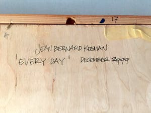 Jean Bernard Koeman - 'Every day we slaughter our finest impulses' - Pentekening, Ingelijst kopen? Bied vanaf 45!