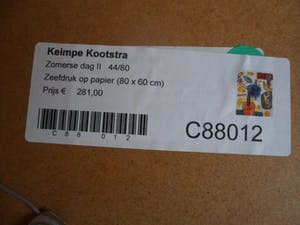 Keimpe Kootstra - Zeefdruk. Titel. "Een zomerse dag II ". kopen? Bied vanaf 35!