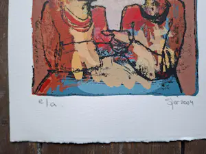 Sjer Jacobs - vrouw met bloem kopen? Bied vanaf 35!