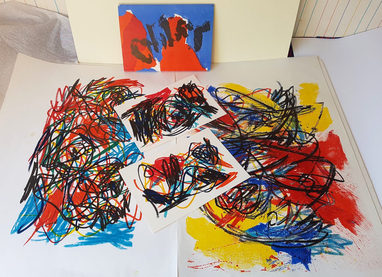 Karel Appel - Geh durch den Spiegel verkocht voor € 395!