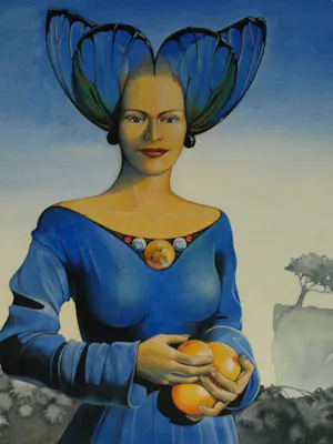 Linda Groen - Ingelijste aquarel , Vlinderkoningin - Lijst, 78 x 61 cm. kopen? Bied vanaf 250!