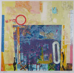 Jos Verwiel - Zeefdruk, Zonder titel - Ingelijst (Groot) kopen? Bied vanaf 50!