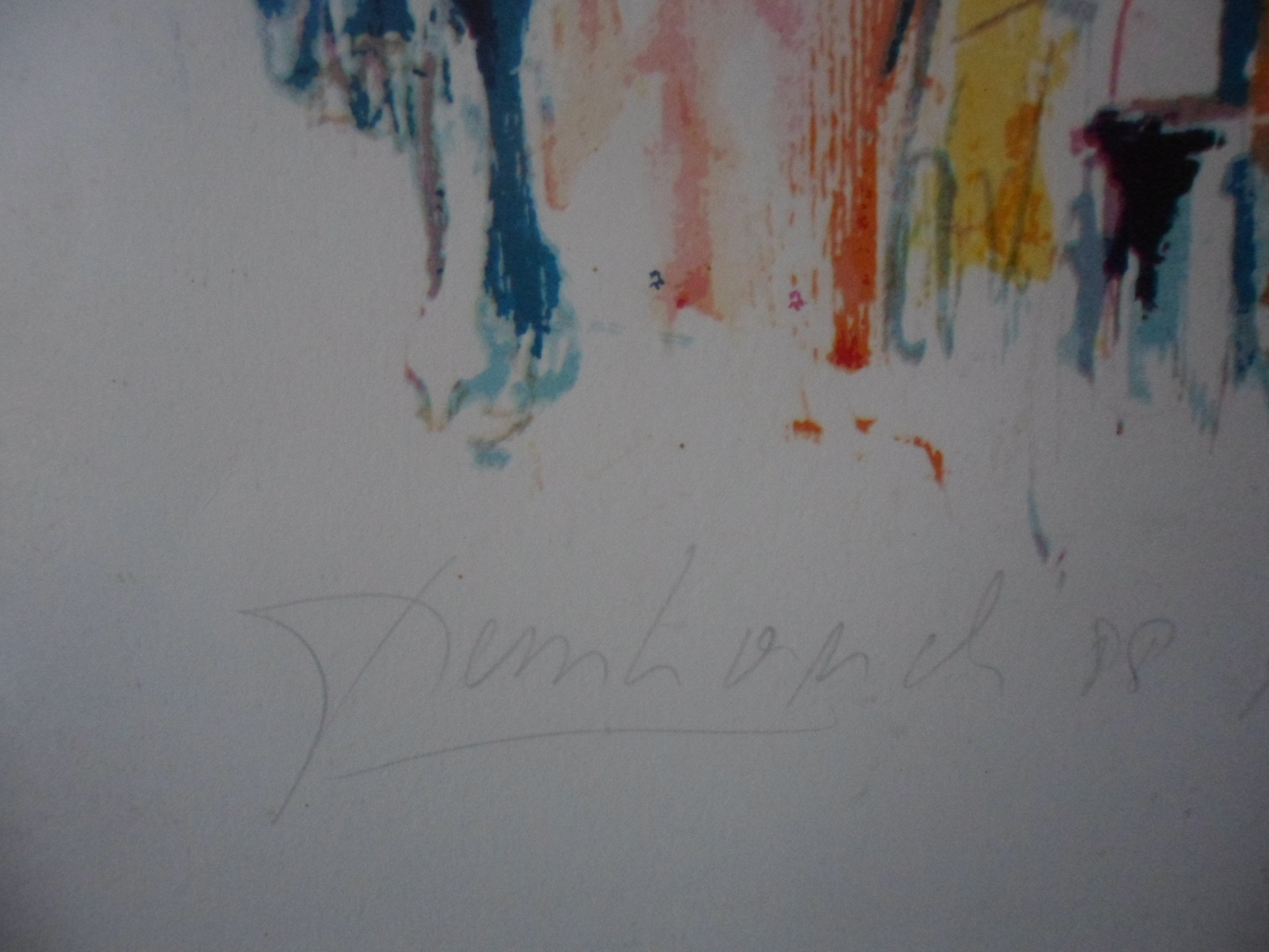 Niet of onleesbaar gesigneerd - Litho, Sport: "Triatlon". kopen? Bied vanaf 1!