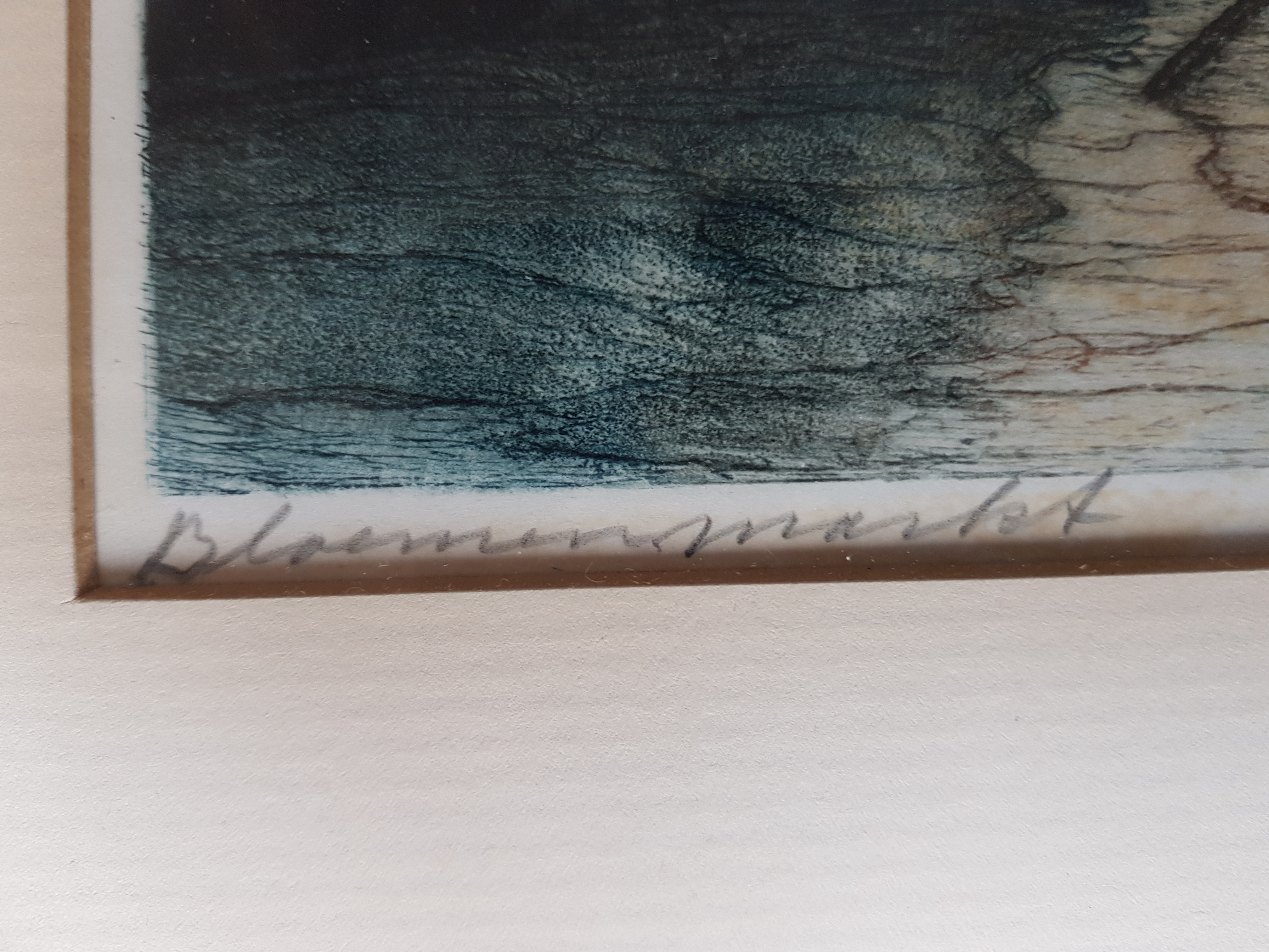 Cornelis Brandenburg - kleurenets - Bloemenmarkt, getiteld en gesigneerd kopen? Bied vanaf 1!