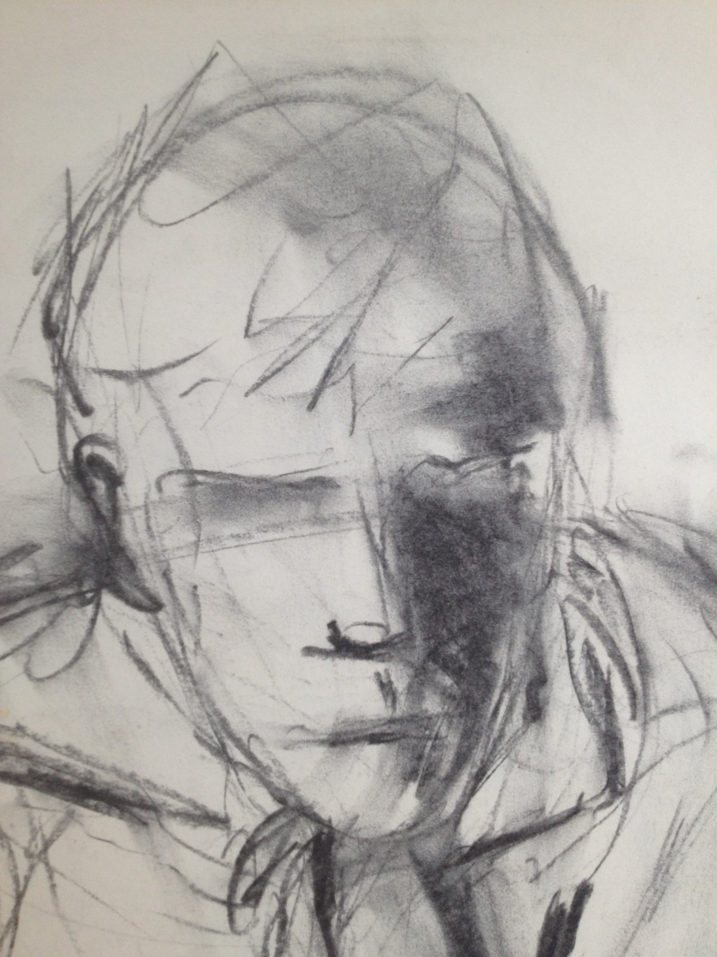 Niet of onleesbaar gesigneerd - Houstkool op papier - Denkster kopen? Bied vanaf 1!