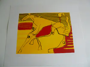 Peter Diem - Zeefdruk, Paarden kopen? Bied vanaf 35!