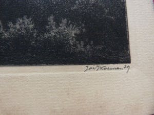 Jac. J. Koeman - Vee bij een beek in boslandschap kopen? Bied vanaf 40!