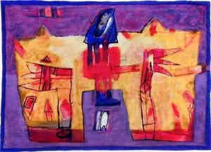 Geert Vrijdag - Kleurenzeefdruk ABSTRAKT Handgesigneerd. verkocht voor € 65!