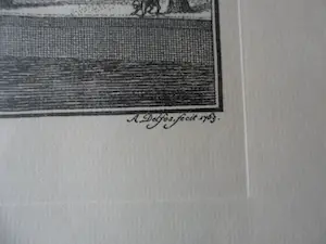 Abraham Delfos - 2 Gravure van Leiden, Academie en zicht op 's Graavensteen en gevangenhuis kopen? Bied vanaf 25!