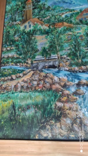 Niet of onleesbaar gesigneerd - Landschap met gebouwtjes kopen? Bied vanaf 1!