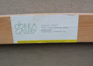 Richard Smeets - groot olieverf op doek: vrouw met bloemen - 1988 kopen? Bied vanaf 1000!